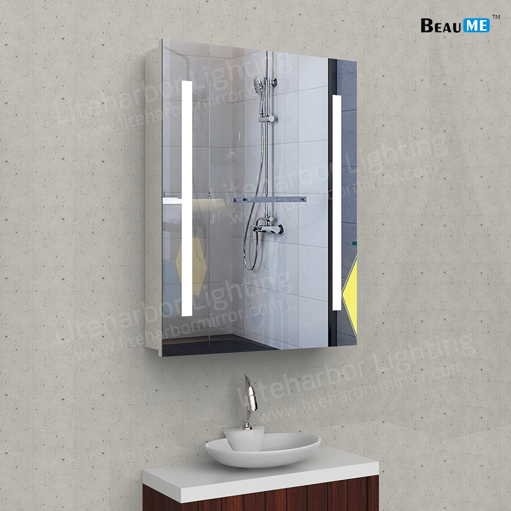 Liteharbor Frameless Customized Size LED Bathroom Cabinet Mirror